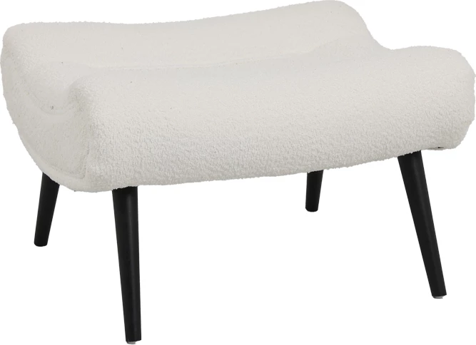 Stool - tabure, pëlhurë boucle e bardhë, 68x58x40cm