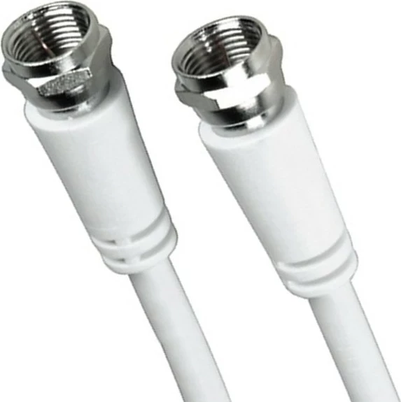 Kabel antene Hama 75DB, 3m, F në F, bardhë