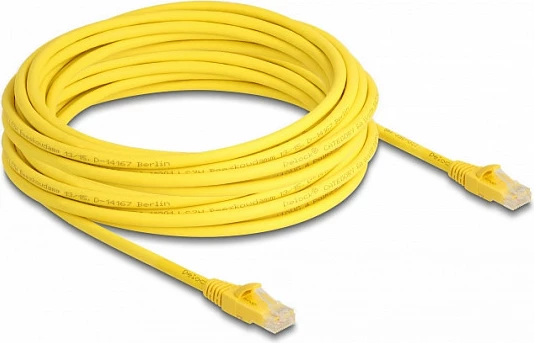 Kabllo rrjeti DeLOCK RJ45 Cat6a Fast Tracing 10 m, e verdhë
