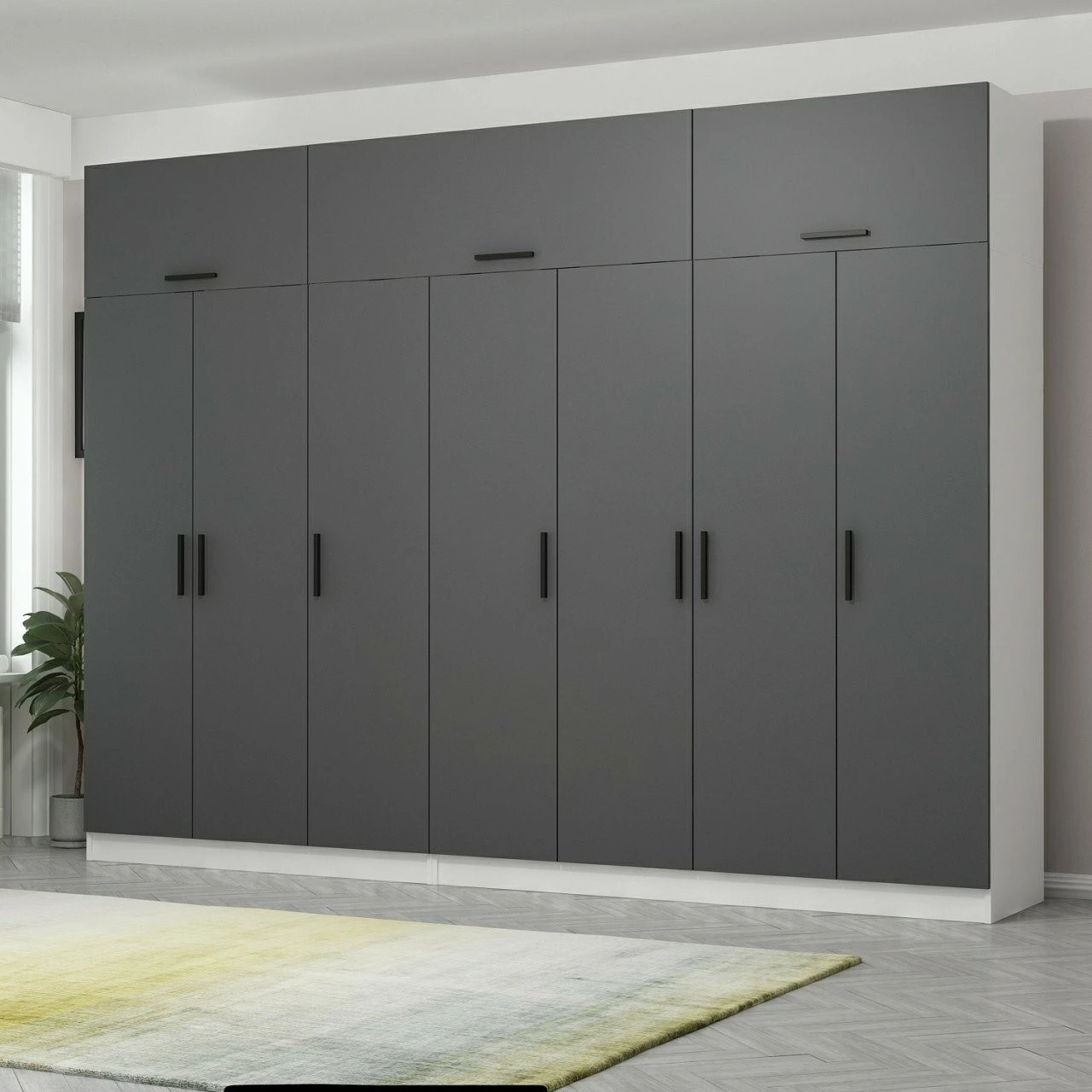 Dollap Skye Decor, anthracite dhe i bardhë, 5151