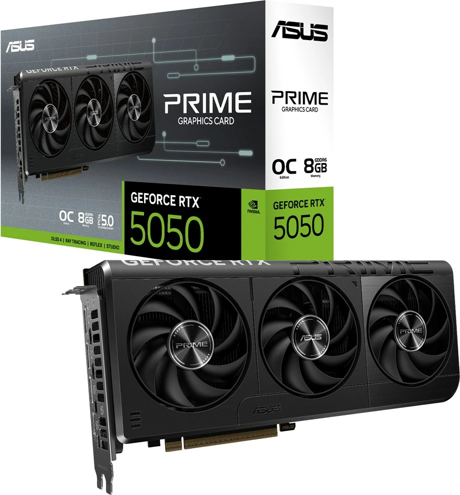 Kartë grafike ASUS Prime RTX5050-O8G, 8 GB GDDR6, e zezë