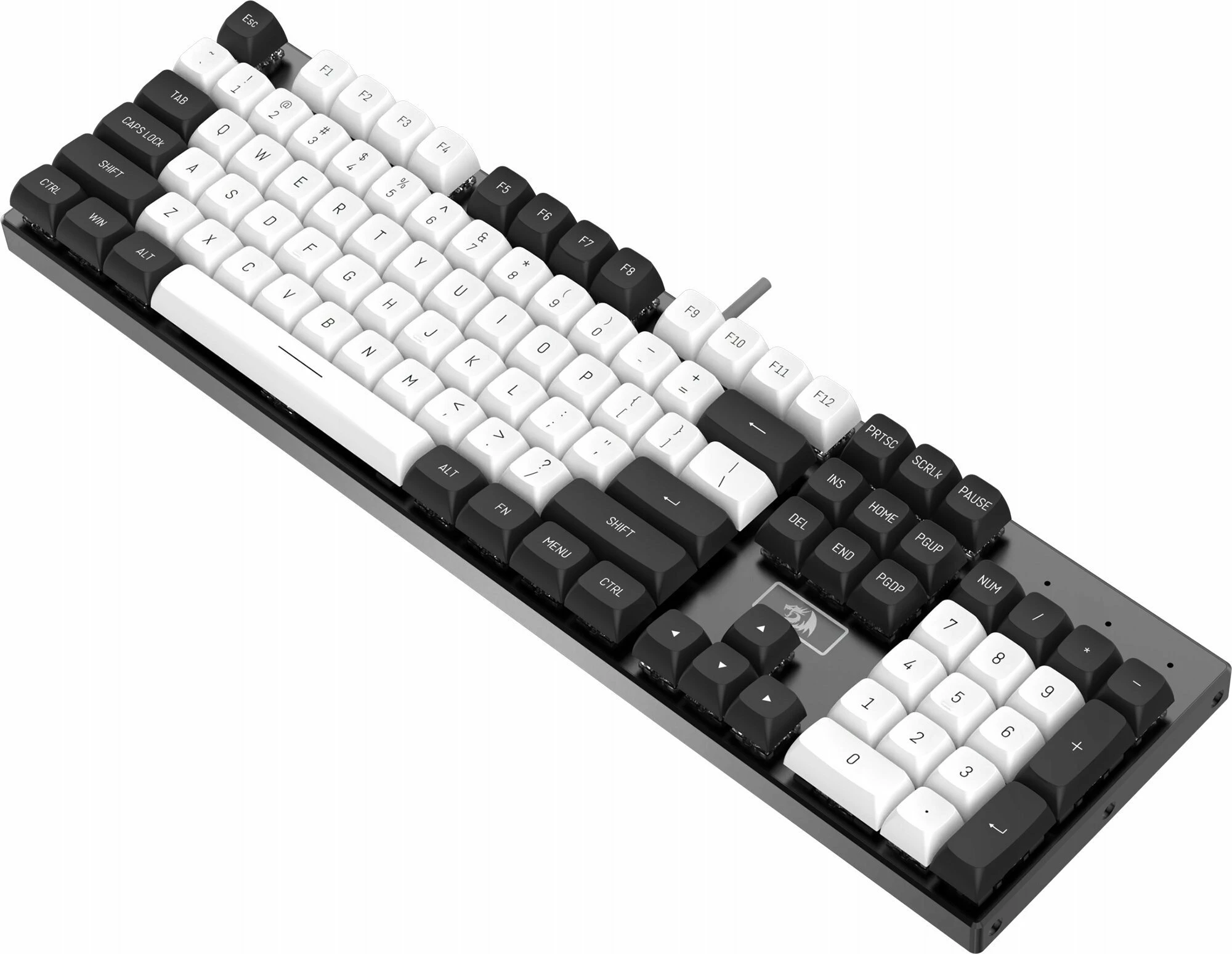Set kapakësh tastesh Redragon A132 PBT Doubleshot 150 copë, bardhë/zi 8