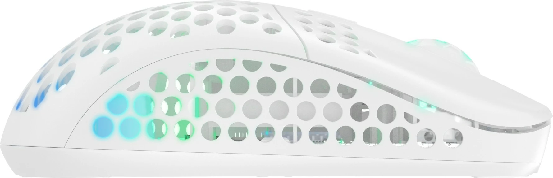 Maus Cherry Xtrfy M42 RGB, Ambidextrous, Optical, RF Wireless + USB Type-C, 19000 DPI, Bardhë