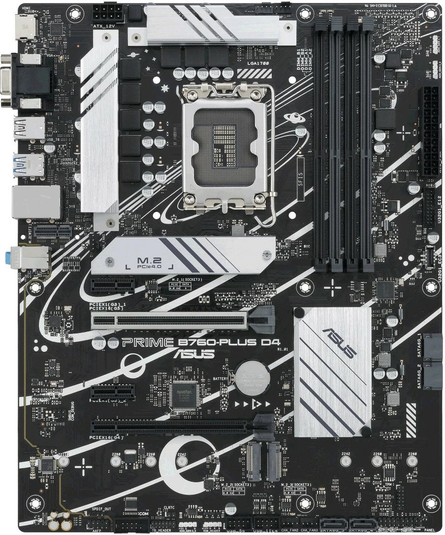 Pllakë amë Asus PRIME B760-PLUS D4, ATX, LGA1700, DDR4, e zezë