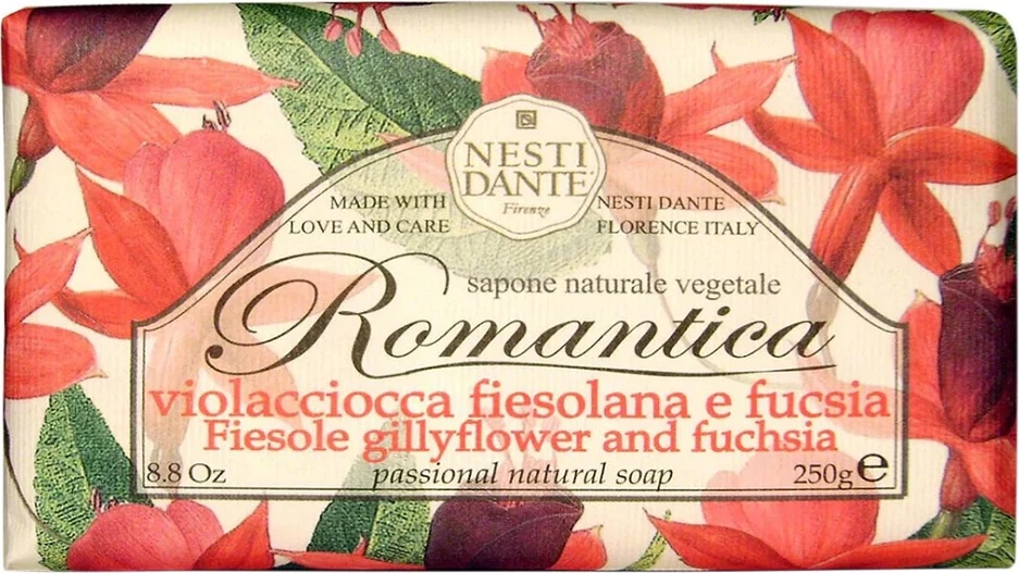 Sapun trupit Nesti Dante Romantica Gilyflower & Fuchsia unisex 250g