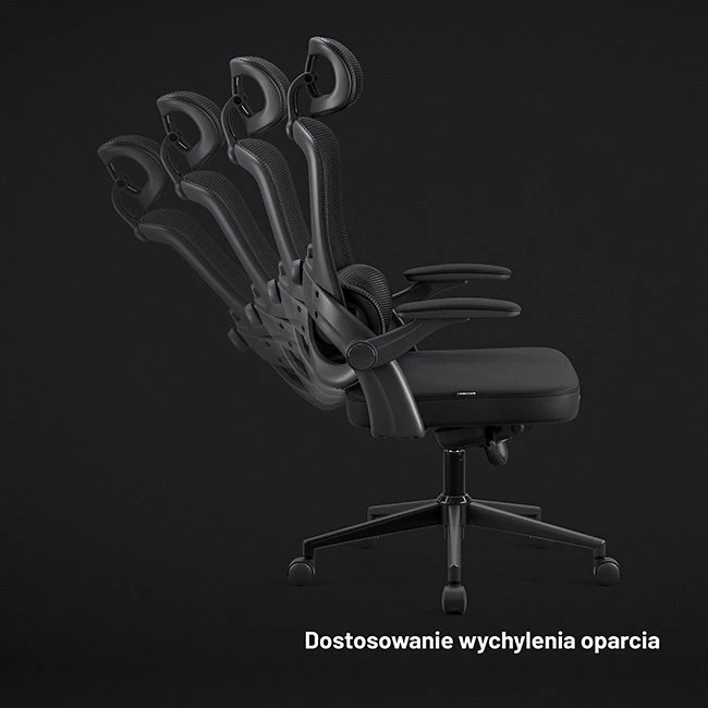 Karrige zyre ergonomike Diablo Chairs V-Light, mbështetje lumbare dinamike, 3D armrests, deri 110 kg, e zezë