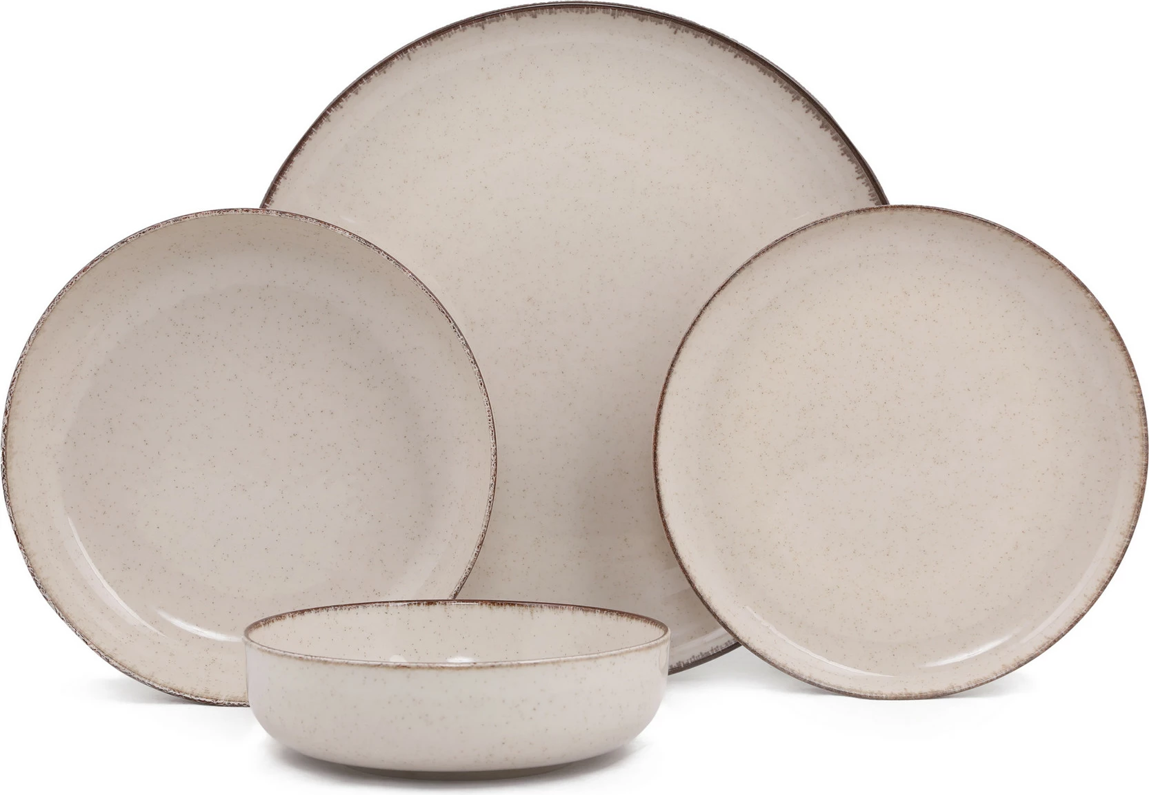 Set enësh për drekë (24 copë), Hermia, MOD24Y2730P02, ngjyrë kanellë