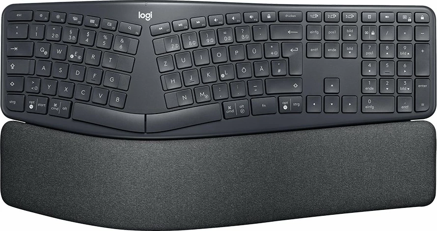 Tastierë ergonomike Logitech ERGO K860 Bluetooth/RF, Graphite, US INT'L