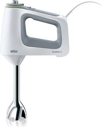 Mikser dore Braun MultiMix HM 5137, 750 W, 9 shpejtësi, Turbo, bardhë/gri