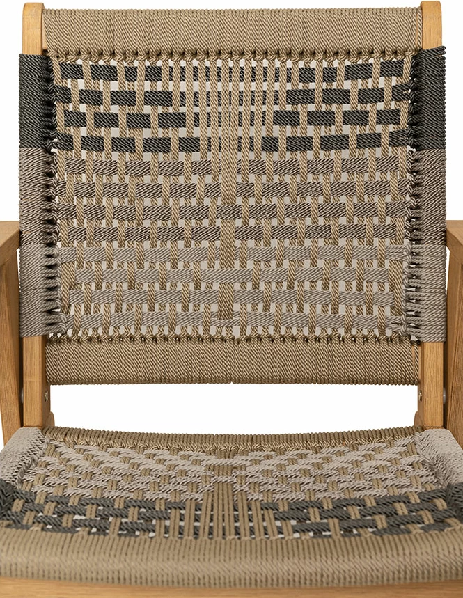 Karrige Vega, shumëngjyrëshe, dru akacie, litar natyral, 58x56x87 cm