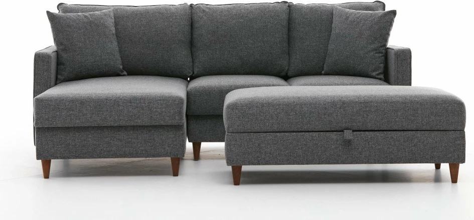 Këndare Eva, ngjyrë gri, Atelier del Sofa, pjesa e majtë