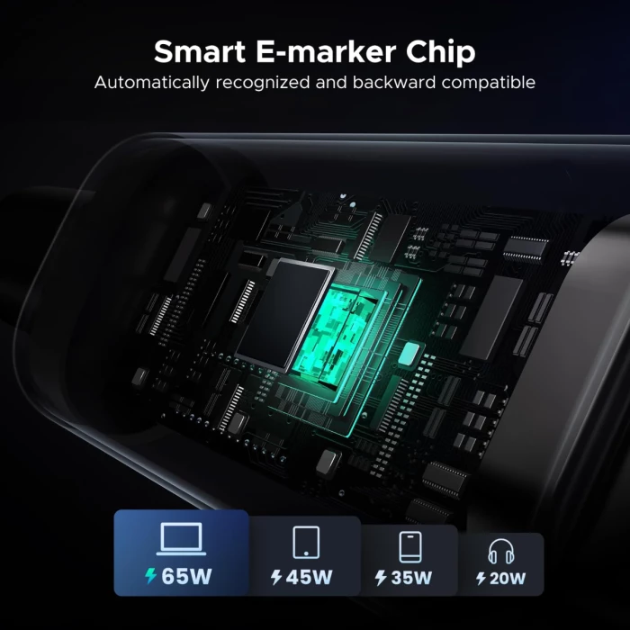 kabllo karikimi USB-C në USB-C UGREEN Uno 100W PD, 2m, me LED display, e zezë