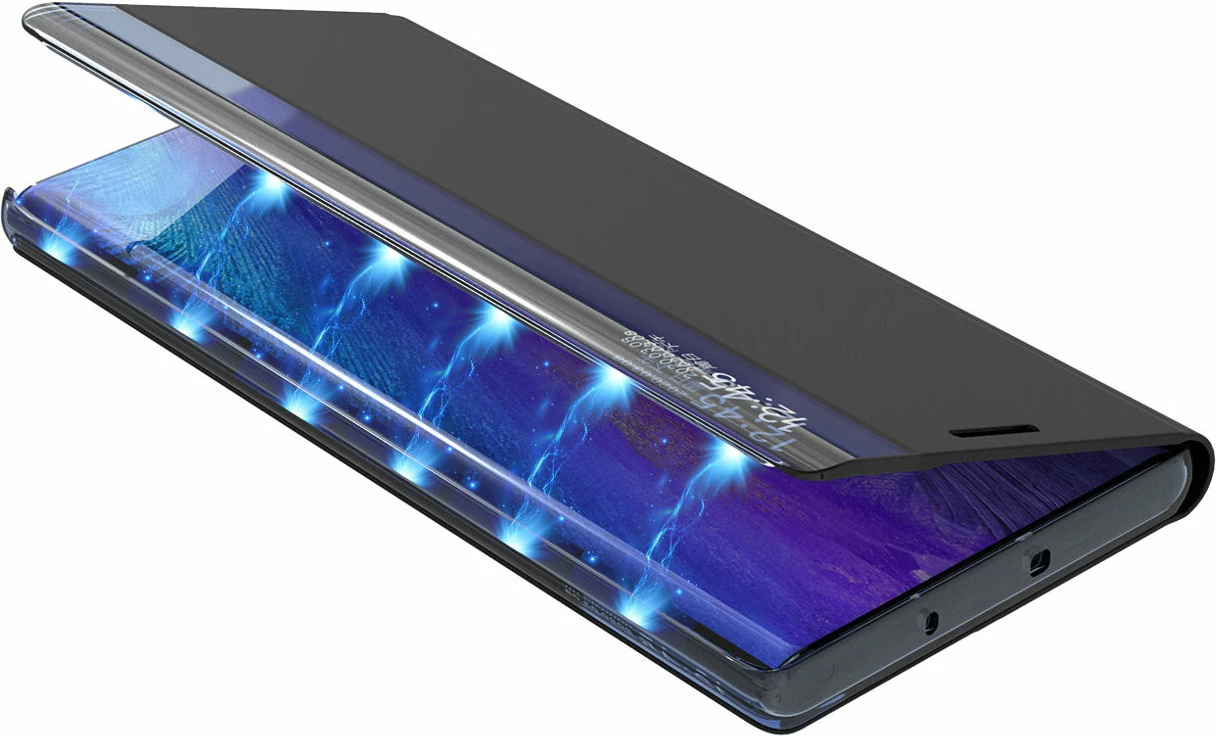 Mbështjellës Hurtel New Sleep Case për Samsung Galaxy S23+, me kapak dhe stand, i zi