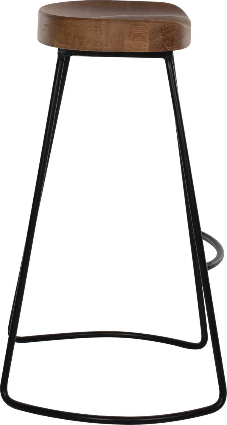 Karrige për bar, dru-metal natyral-e zezë, 45x36x71H cm, FH9333.01 4
