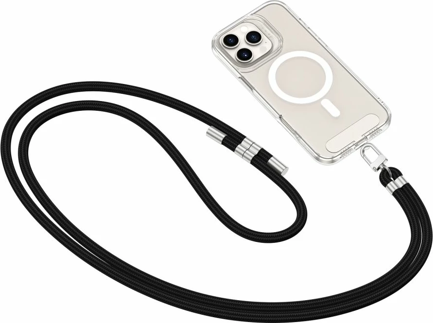 Rrip crossbody për celular Tech-Protect C7S, i zi, me 2 adapterë