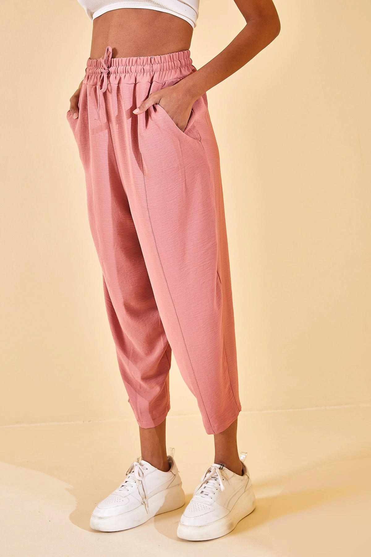 Pantallona për gra, ngjyrë dusty rose, Jumeon X125950