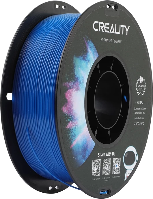 Filament për printer 3D, Creality, CR-TPU 3301040039, TPU 1.75 mm 1 kg, blu