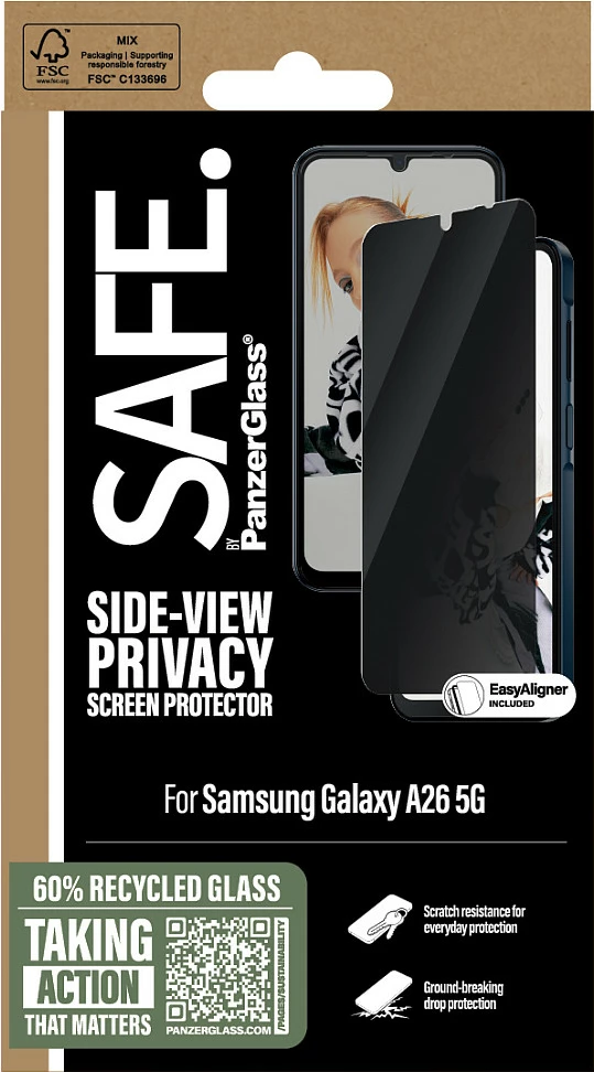 Mbrojtës ekrani privacy PanzerGlass për Samsung Galaxy A26 5G, transparent