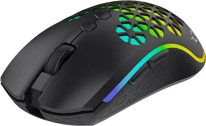 Maus ergonomik Aqirys Polaris, RGB, Dual Mode, i zi
