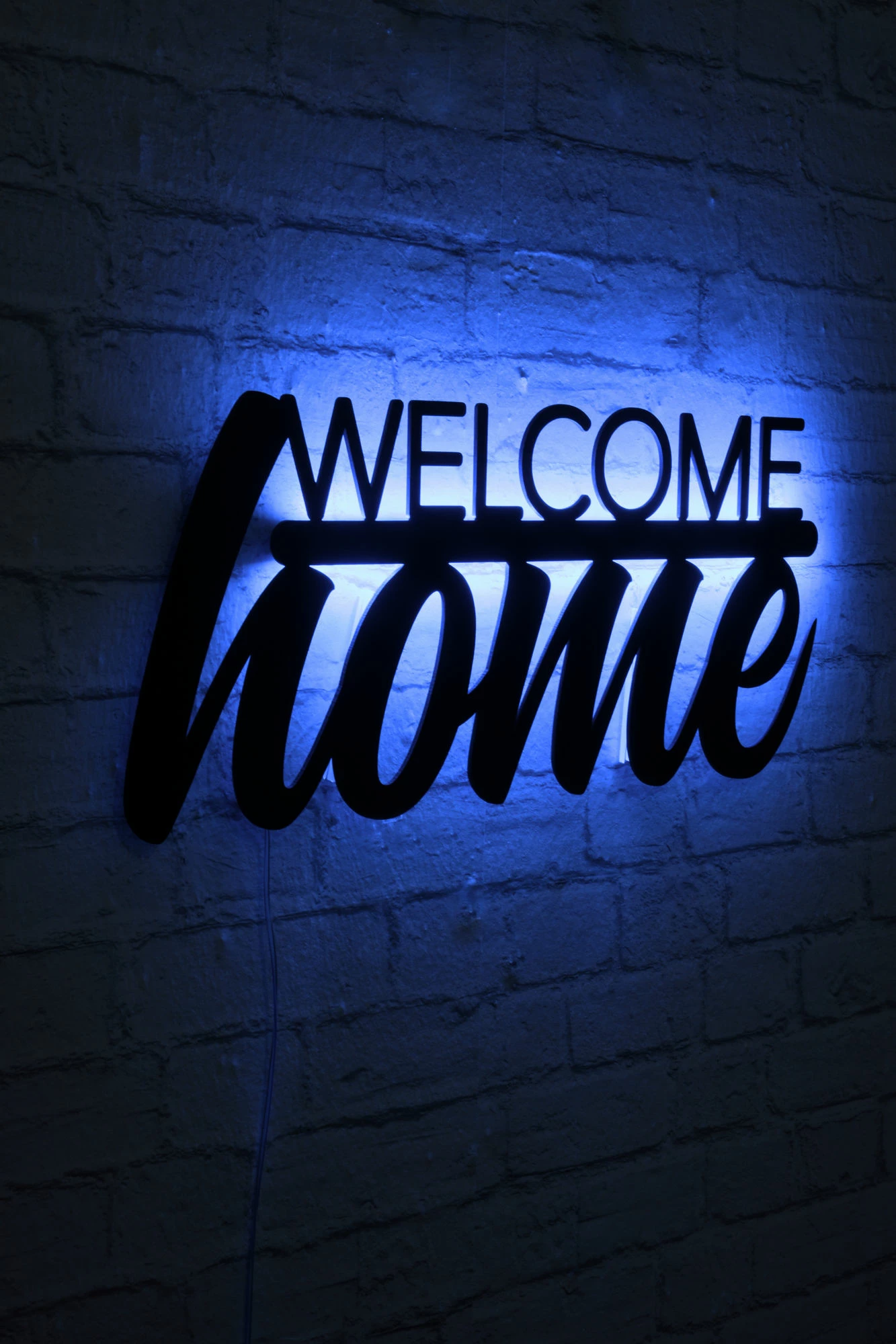 Dritë dekorative LED, Wallity, Welcome Home, e kaltër