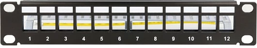 Patch panel DeLOCK 10" Keystone, 12 porta, 1U, i zi