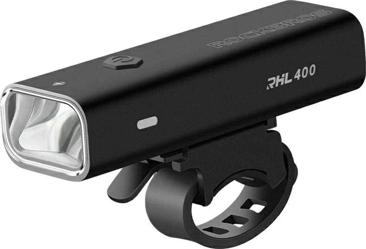 Dritë e përparme biciklete Rockbros RHL400 400lm, 2000mAh, USB-C, IPX6, e zezë