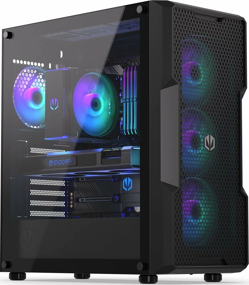 Kasë Endorfy Regnum 400 ARGB (EY2A009) Midi Tower ATX, panel xhami i temperuar, 4x 120mm PWM ARGB fan, e zezë
