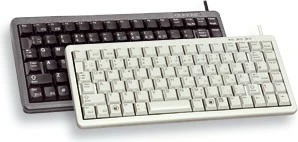Tastierë Cherry kompakte, USB + PS/2, QWERTY, 86 taste, gri