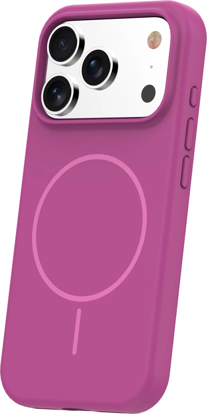 Mbështjellës MagSafe silikoni mat për iPhone 17 Pro, ONASI MagColor Pure, MPN 24565, fuksia