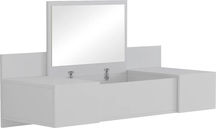 Tavolinë për grim me pasqyrë, ngjyrë e bardhë, 100x39.1x33cm