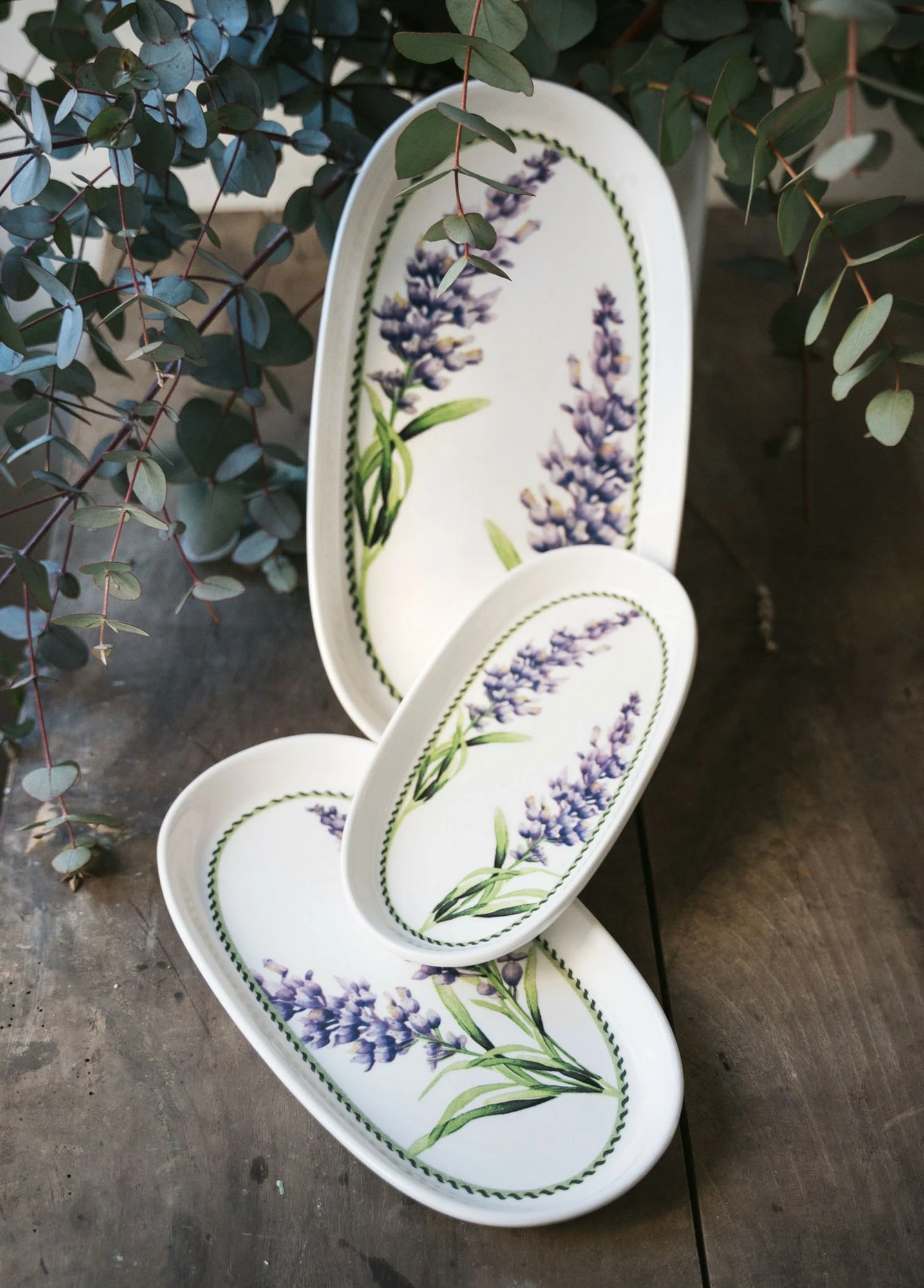 Set pjatash servirëse (2 copë), Hermia, PRC0010, ngjyrë lejla