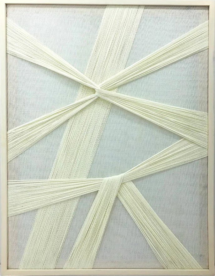 Pikturë dekorative Quiet Moments, dru, fije të bardha, 60x80x3 cm