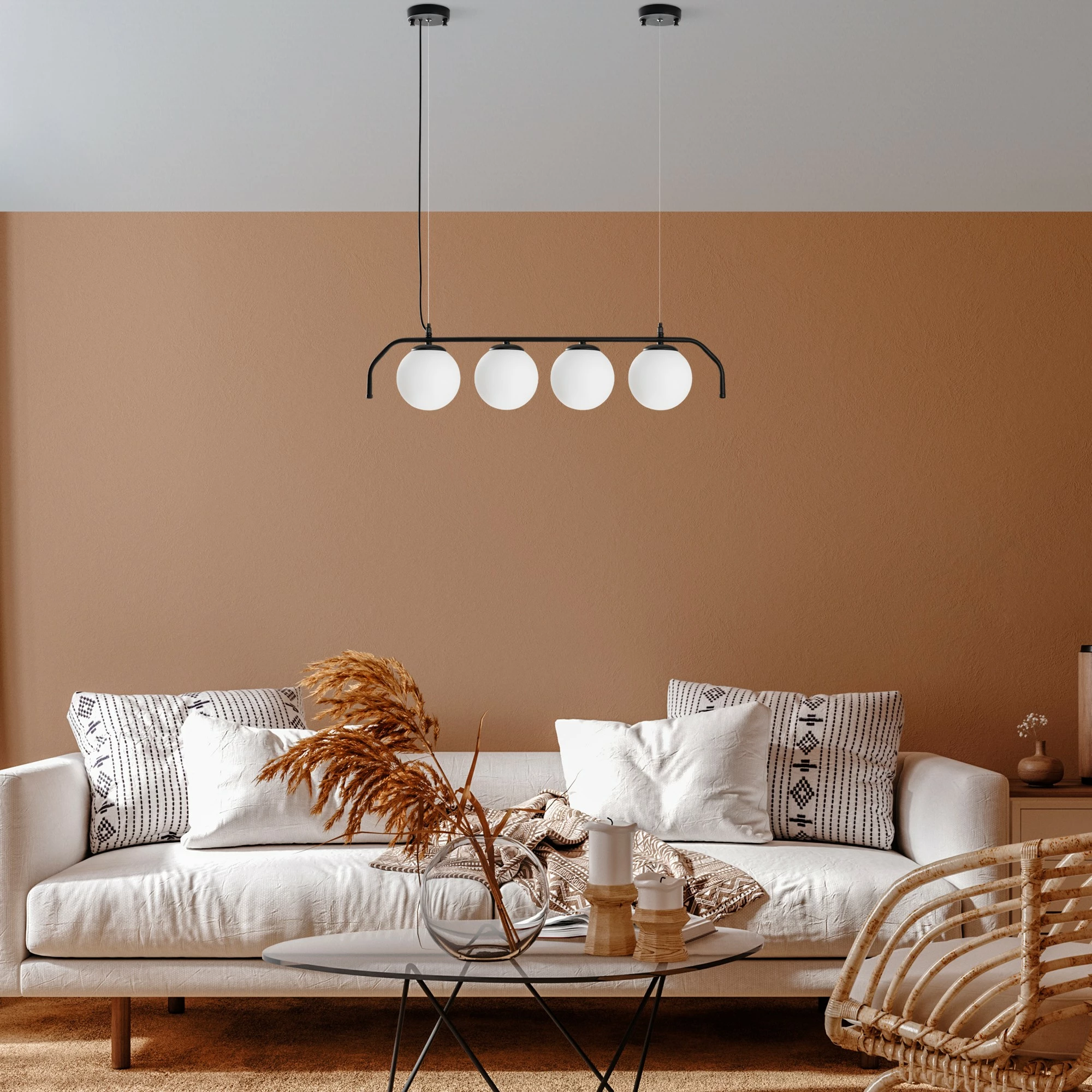 Llambë tavani Opviq, Antler, e zezë, 30-120cm