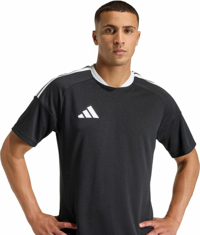 Fanellë futbolli për meshkuj adidas, e zezë dhe e bardhë