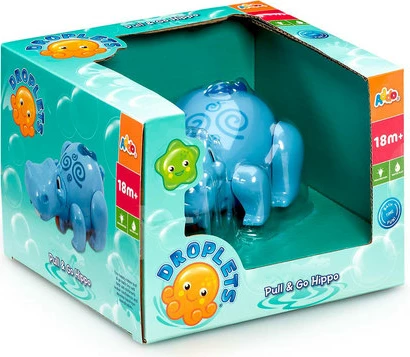 Lodër për fëmijë Droplets Pull & Go Hippo