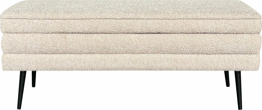 Stool me hapësirë për ruajtje, ngjyrë latte, 110x40x44