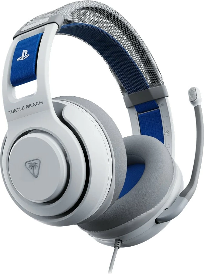 Kufje gaming Turtle Beach Atlas 200 PS, me kabllo 3.5mm, 50mm Nanoclear, mikrofon flip-to-mute, të bardha