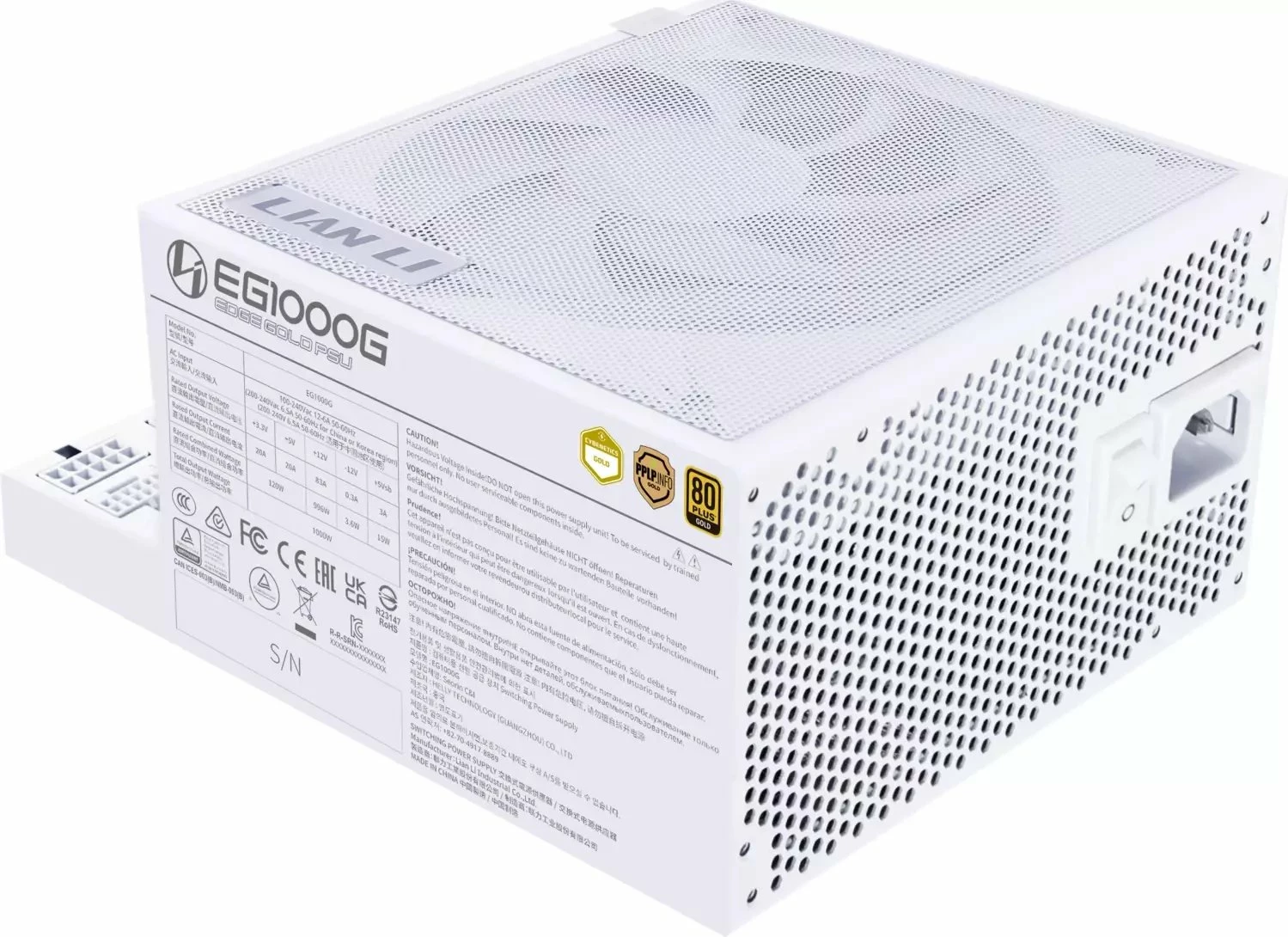 Furnizues energjie Lian Li EDGE Gold EG1000G 1000W i bardhë