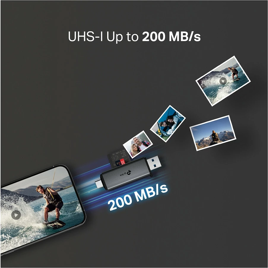 Lexues kartelash TP-Link UA430D, USB 3.1 Type-C/Type-A, SD & microSD, Plug & Play, i zi