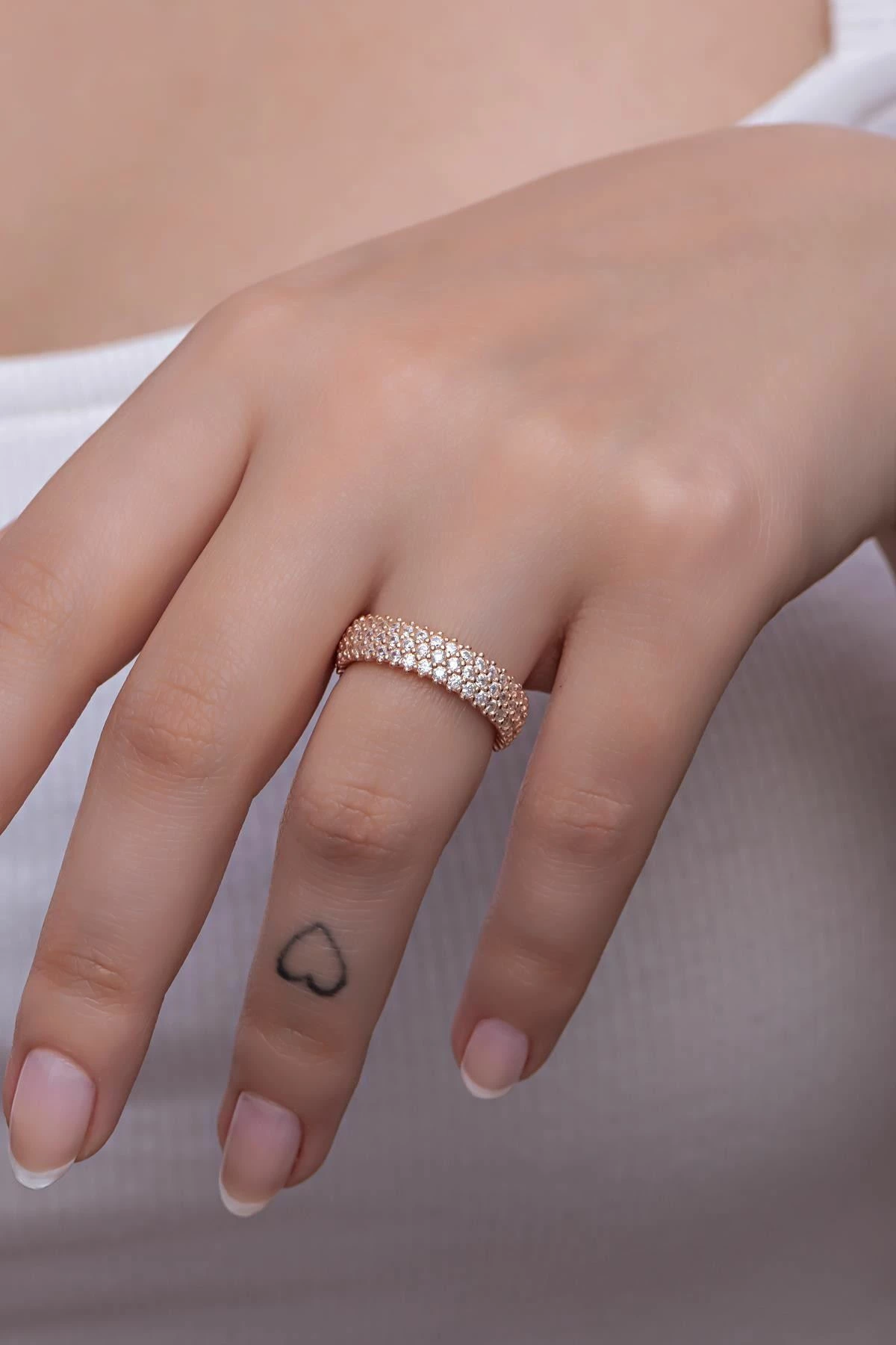 Unazë argjendi, ngjyrë rozë ari, Jumeon, NRZ999175-12