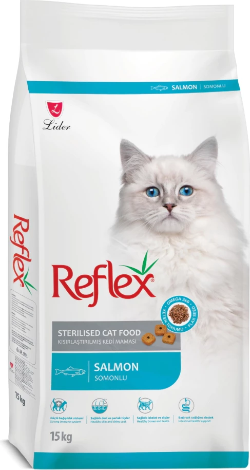 Reflex Mëngjesi me Salmon për Macet e Sterilizuar 15kg