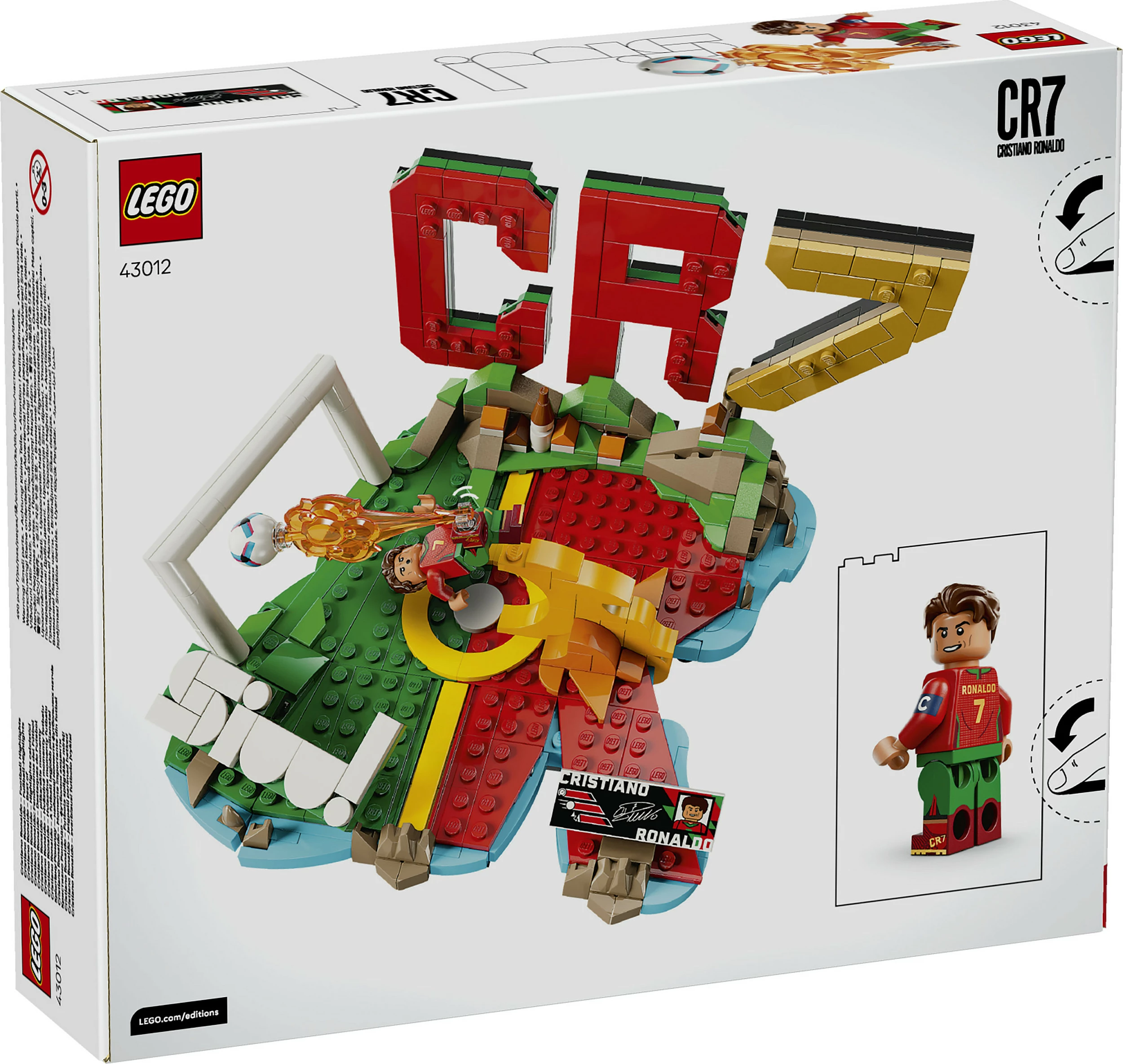 Set ndërtimi LEGO 43012 Cristiano Ronaldo (CR7) Football Highlights, 490 pjesë, shumëngjyrësh