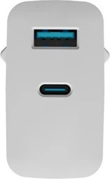 Karikues Natec Ribera GaN 65W me USB-A dhe USB-C, i bardhë