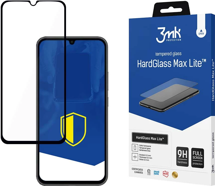 Xham i temperuar 3mk HardGlass Lite për Samsung Galaxy A34 5G, i zi