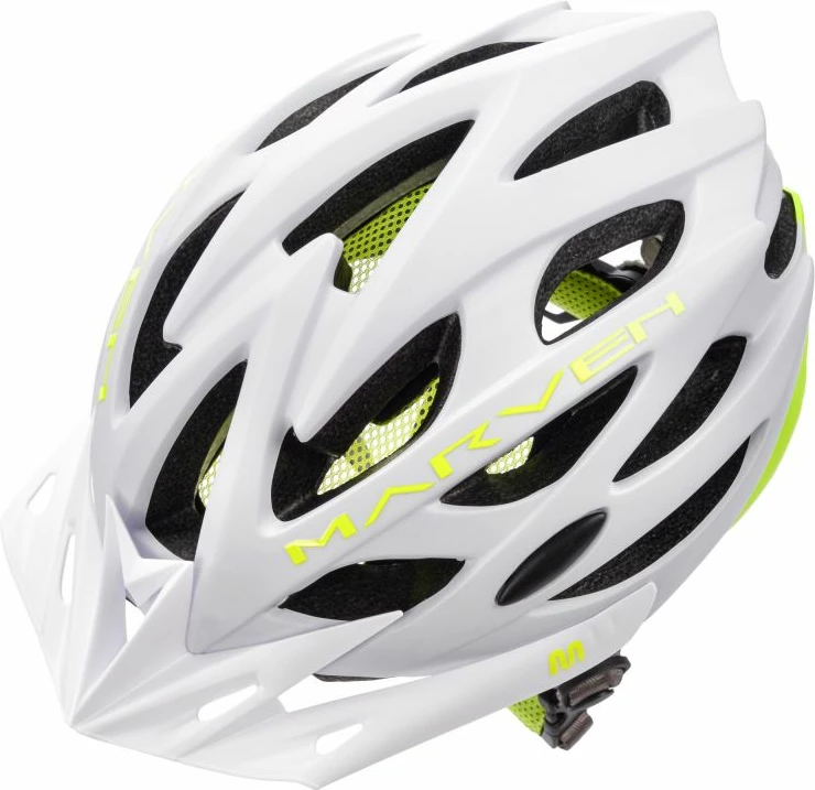 Helmetë biçiklete Meteor Marven 24786-24788, bardhë/jeshile [Madhësia: Standarde]