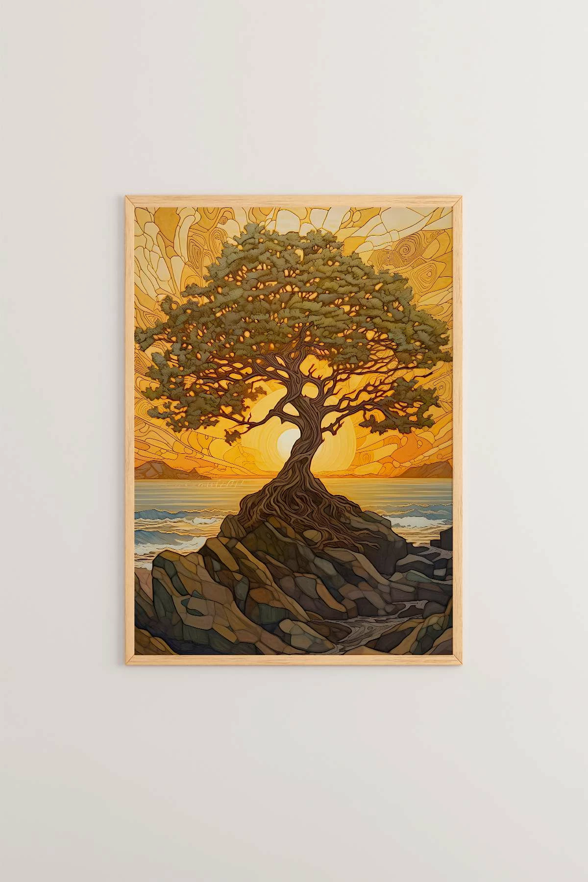 Pikturë dekorative me kornizë, Wallity, Mscartmdl36, shumëngjyrëshe, 33x48cm