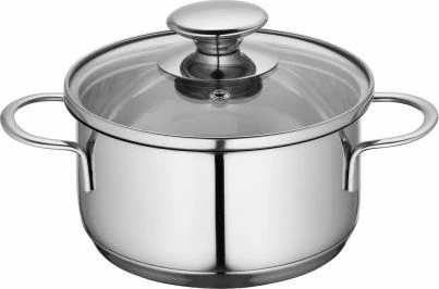 Tenxhere mini Kuchenprofi 1.0 l, Ø14 cm, me kapak, inox, argjend