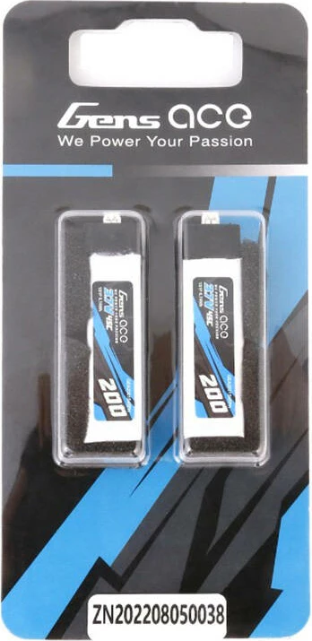 Bateri LiPo Gens ace GEA2001S45PH, 200mAh, 3.7V, 45C, set 2 copë