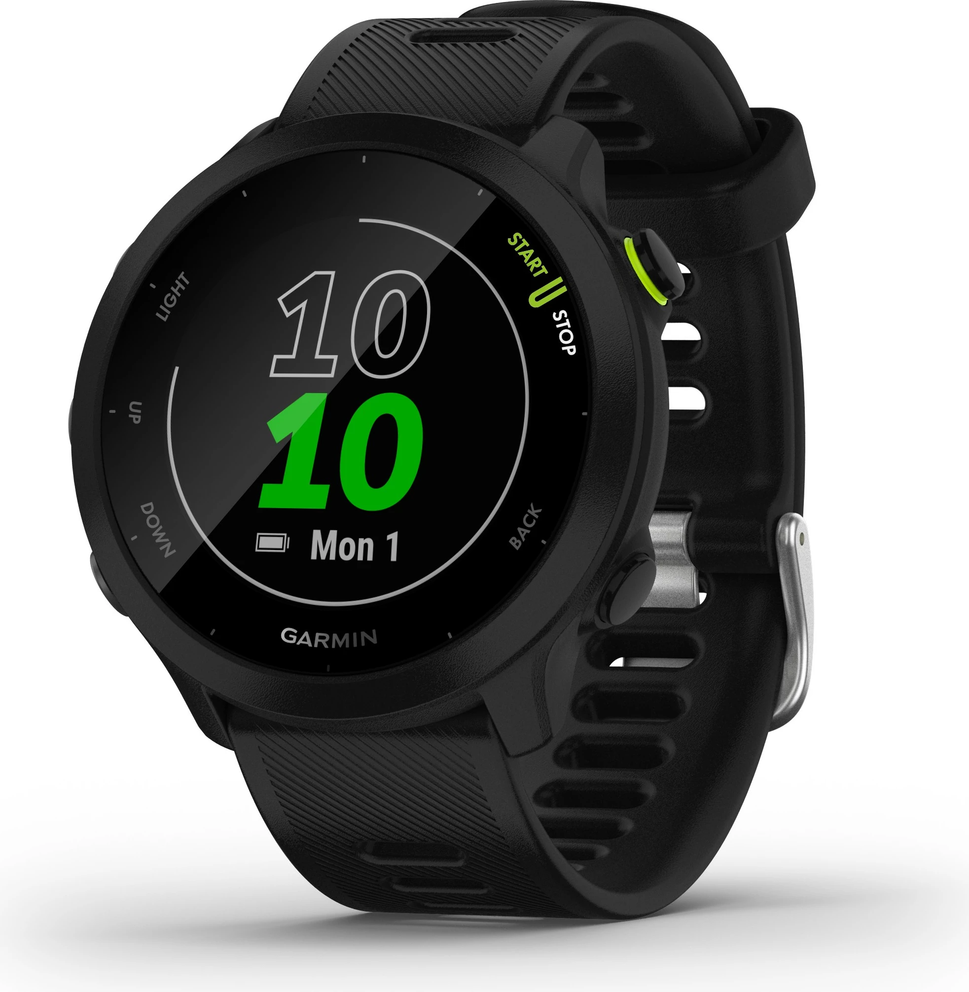 Smartwatch Garmin Forerunner 55, GPS, 2.64 cm, e zezë