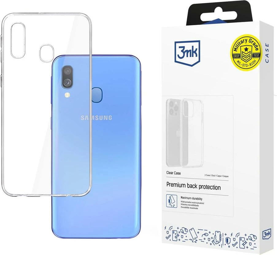 Mbështjellës 3mk Clear Case për Samsung Galaxy A40, Transparent